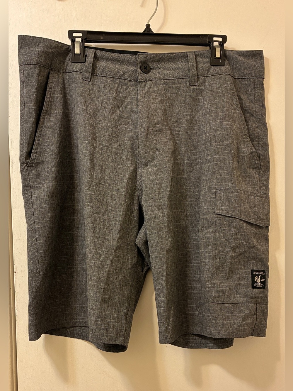 Vans Vanphibian Series Hybrid Shorts Men Sz 36 Street Wear To Surf Comfort Grey